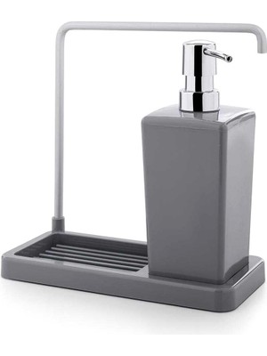 Braventa Collection Mutfak Sıvı Sabunluk, 420 Ml, 21 x 10 x 20 Cm, Gri
