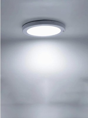 Braventa Collection 20W Gece Gündüz Sensörlü Sıva Üstü Tavan Armatür Bologna Slim Kasa Panel LED Armatür 2100 Lm (Beyaz