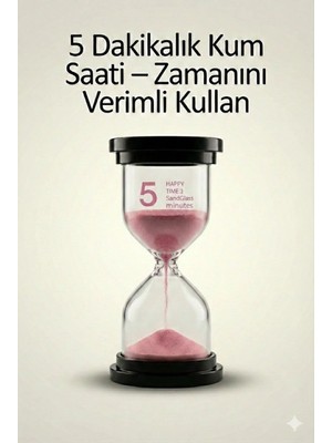 Mey İthalat 5 Dakikalık Kum Saati Zamanlayıcı – Pembe Dekoratif Masa Saati 4 Renk Seçeneği