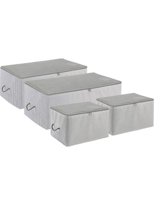 Braventa Collection Ocean Home Textile 4'lü Gri Renk Stuff & Things Hurç Set