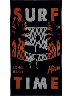 Braventa Collection Erkek Erkek Pamuklu Plaj Havlusu, Lacivert, Standard