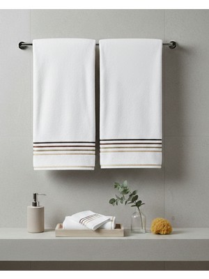 Coton Delux 2’li %100 Pamuk El & Baş Havlusu 50X90 cm – Yumuşak Dokulu, Yüksek Emicilik