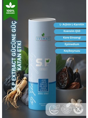 İtimat S.P. Erkeklere Özel Sıvı Ekstrakt - L Arjinin - L Karnitin - Koenzim Q10 - Kore Ginseng - - Keçiboynuzu Sıvı Ekstraktı / 250 ml