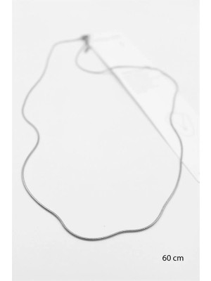 Remstdrk Yılan Zincir Kolye - 60CM - Gümüş