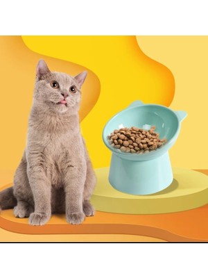 Braventa Collection Kedi ve Köpek Için Plastik Mama ve Su Kabı, Evcil Hayvan Mama Kabı (Mavi)