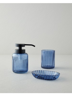 UltraMint Şık 3’lü Banyo Seti, Mavi, 15 Cm, Temizlik ve Dekorasyon Için Ideal