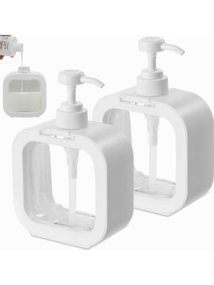 Braventa Collection Plastik Sıvı Sabunluk, Beyaz Renk, 500 ml (2)