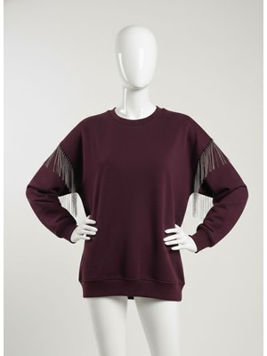 Mint Zincir Detaylı Swaetshirt