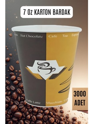 Cup İstanbul 7 Oz Karton Bardak 200 ml - 3000 Adet (Koli) - Toptan Satış