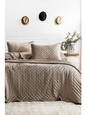 Elart Porto Flame Yatak Örtüsü Çift Kişilik (240X260 Cm) Bej