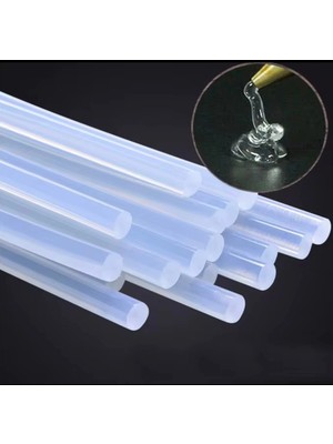 Mey İthalat Silikon Tabancası Için Ince Silikon Çubuk 10’lu Paket – Şeffaf