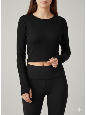 Minimal Fit Uzun Kollu Klasik Body Parmak Geçirmeli