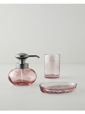 UltraMint Şık 13 cm Pembe Banyo Seti, Konfor ve Estetik Birlikte