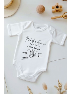 Lilabio %100 Pamuk Babalar Günü Bebek Body Zıbın