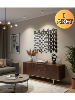 ALMITAL Su Damlası Dekoratif Ayna Siyah Tekli