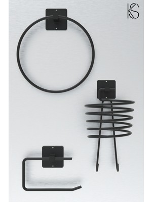 UltraMint 3'lü Siyah Fön Makinesi ve Havluluk Askısı Seti, Pratik Kullanım