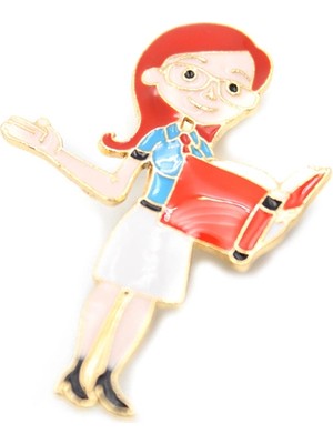 Remstdrk Öğretmen Broş - Beyaz