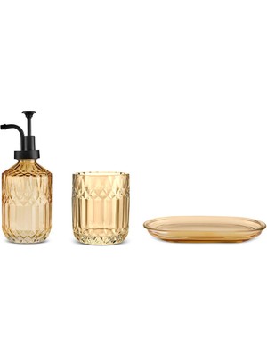 UltraMint Şık 3 Parça Banyo Aksesuar Seti, Modern ve Kullanışlı Tasarım