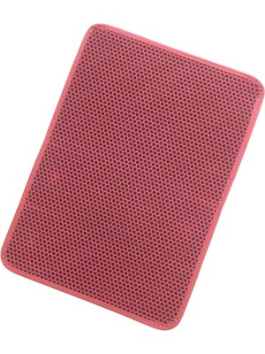 Braventa Collection Elekli Kedi Tuvalet Önü Paspası Kedi Paspası Kırmızı 60X42 cm