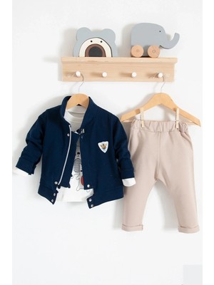 Veralya We Are Ceketli 3'lü % 100 Pamuk Erkek Bebek Takımı