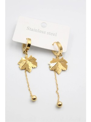 Remstdrk Çınar Ağacı Küpe - Altın