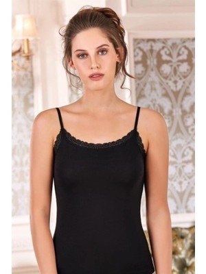 MTM My The Mall Giyim Berrak Kadın Dantelli Ip Askılı Atlet 2042