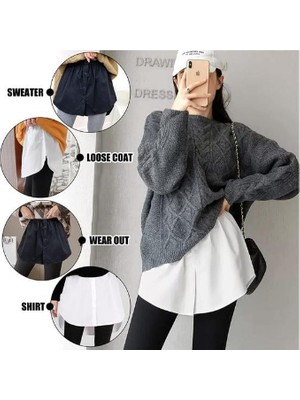 Başak Collection Lastikli Düğmeli Kurtarıcı Gömlek Altı Eteklik -Beyaz