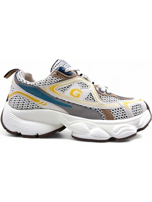 Guja G26Y353 Yüksek Taban (5 Cm) Kadın Günlük ve Yürüyüş Sarı Bej Sneaker Spor Ayakkabı