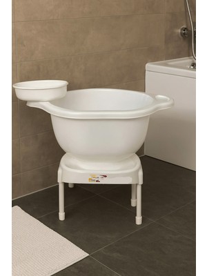 UltraMint Beyaz 3'lü Banyo Tabureleri, Şık ve Kullanışlı Tasarım, Dayanıklı Malzeme