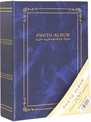 Braventa Collection Rabsev 10X15CM 100 Fotoğraf Kapasiteli Ciltbezli Lüks Fotoğraf Albümü (Mavi)