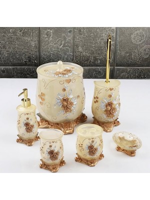 UltraMint Banyo Takımı, 6 Parça, Polyester, Modern ve Şık Tasarım