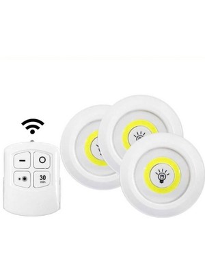 DS LLC Kablosuz Uzaktan Kumandalı 3 Lü LED Lamba Seti Iegtgrs-34