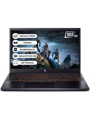 Acer Nitro V15 NH.QZ7EY.002 Intel Core I7-13620H 16GB 512GB RTX5050 15.6'' Fhd 165Hz Dos