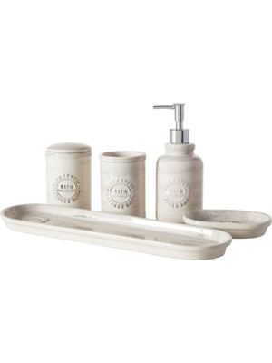 UltraMint Şık ve Fonksiyonel 5'li Vintage Banyo Seti, Evinizi Güzelleştirir