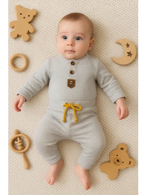 Veralya New Waffle Çıtlı Düğmeli 2'li Mevsimlik Takım