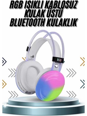 Sh Ticaret Kablosuz Bluetooth Kulaklık Rgb Işıklı Kulak Üstü 5.3 Bluetooth Bağlantılı