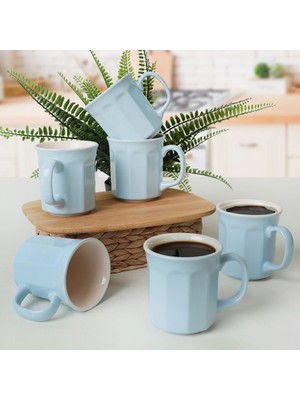 Braventa Collection Mavi/krem Herakles Kupa 9 cm 6 Adet 405/030