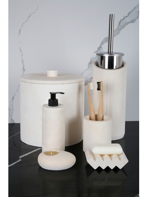 UltraMint 8 Parça Banyo Seti: Sabunluk, Diş Fırçalık, Çöp Kovası, Mumluk, Tuvalet Fırçası