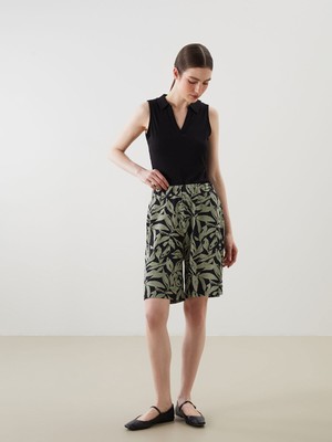 Lc Waikiki Yeni Sezon Beli Lastikli Desenli Kadın Şort