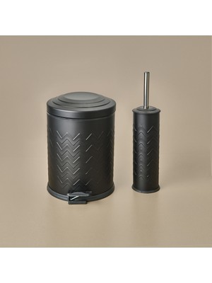 UltraMint Şık Siyah Banyo Seti, 2 Parça, Modern ve Fonksiyonel Tasarım