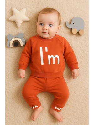 Veralya I'm Cool Desenli Pamuklu 2'li Kız Bebek Takımı