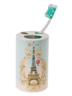 Braventa Collection Seramik Diş Fırçalık Romantik Yeşil Model