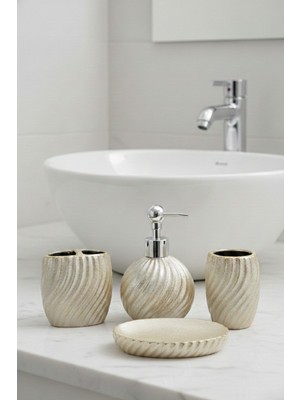 UltraMint Şık Oval Sabunluk Banyo Seti, Minimalist ve Zarif Tasarım