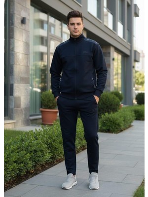 Erkek Kompakt Penye Dik Yaka Eşofman Takımı