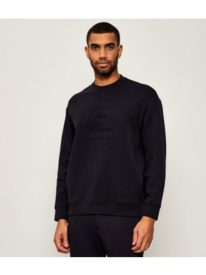 Armani Exchange Erkek Regular Fit Marka Logolu Bisiklet Yaka Pamuklu Uzun Kollu Lacivert Sweatshirt XM001371 AF13047-UB101