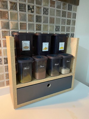 Ediz Ahşap Minimal Çekmeceli Çok Amaçlı Düzenleyici