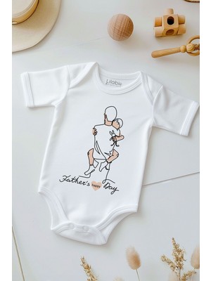 Lilabio %100 Pamuk Babalar Günü Bebek Body Zıbın