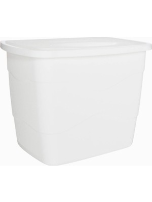 Braventa Collection Decobella 50801 Pratik Kapaklı Çöp Kovası, Beyaz