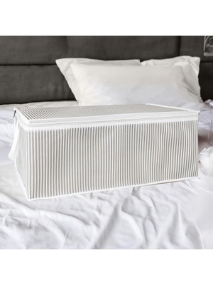 Braventa Collection Pazar Kapısı Baza Altı Düzenleyici Kumaş Hurç Büyük Boy Organizer (65 x 45 x 22) (1 Adet Gri Büyük B