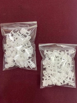 Braventa Collection Beyazıt 50'şer Adet 2 Paket Kolay Geçmeli Korniş Düğmesi Beyaz BYZT243